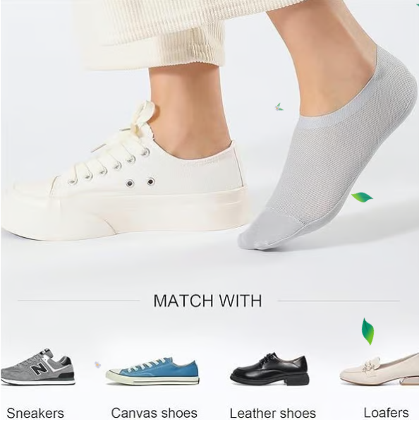 Ultra Thin Liner Socks Non Slip ComBed Cotton No Show Socks