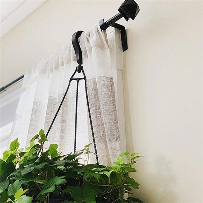 No Drill Curtain Rod Brackets Holders