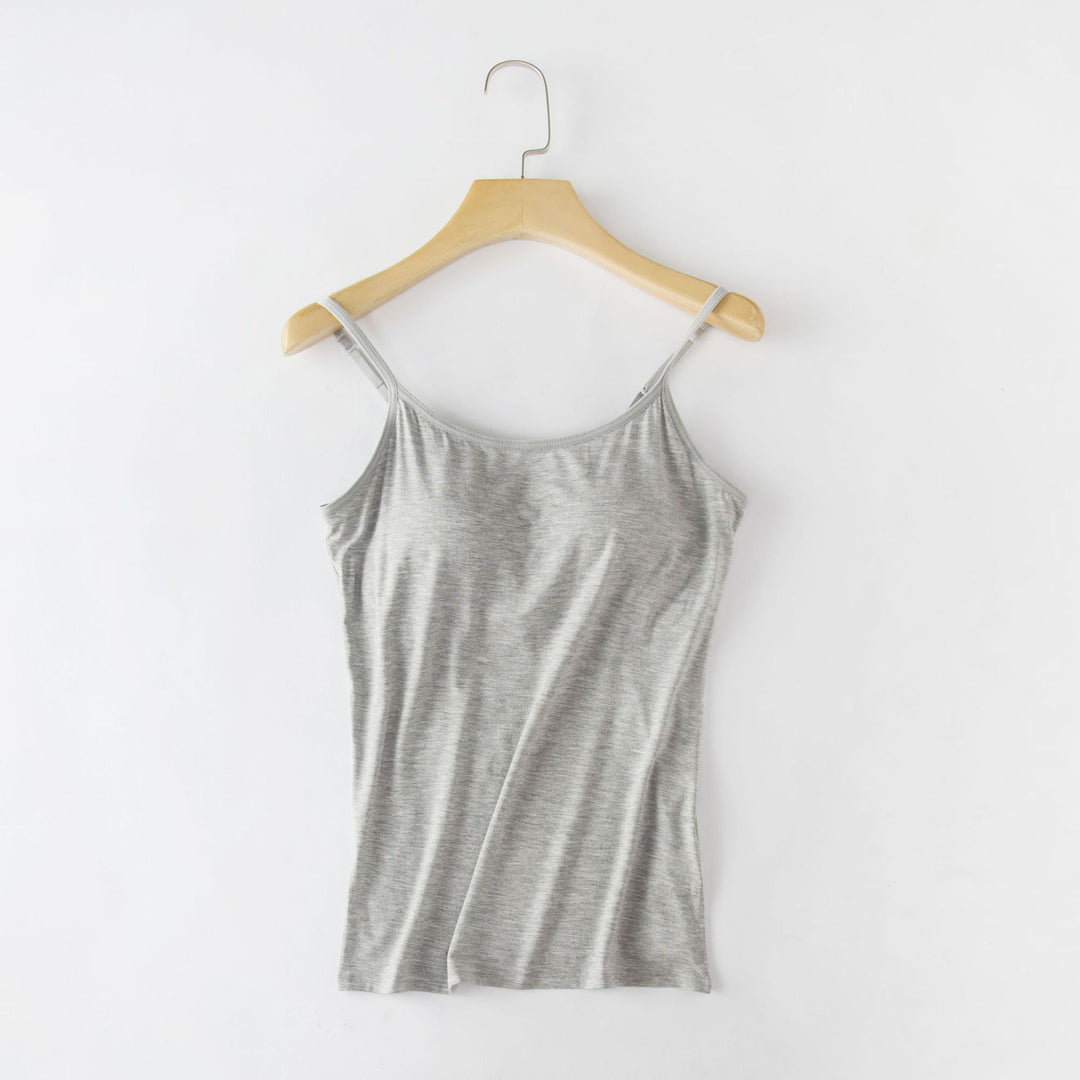 Tank With Built-In Bra With Adjustable Straps