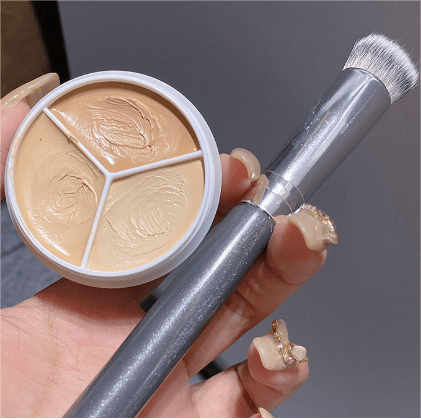 🎁Tri-color concealer - Moisturizing and long-lasting💦