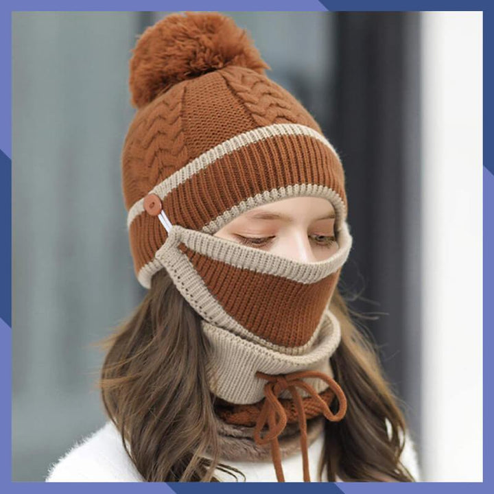 Winter Set Mask Hat Scarf
