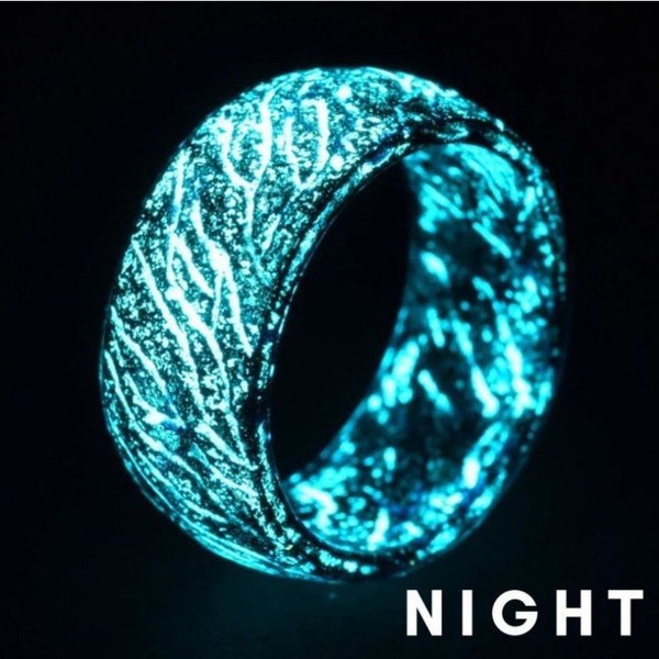 Luminous Rings Glowing In The Dark