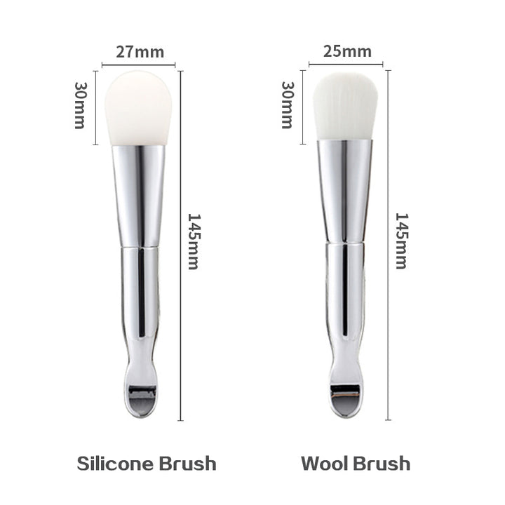 Double Ended With Digging Spoon Facial Mask Brush