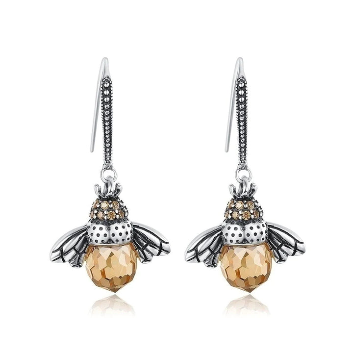 Queen Bee Crystal Drop Earrings
