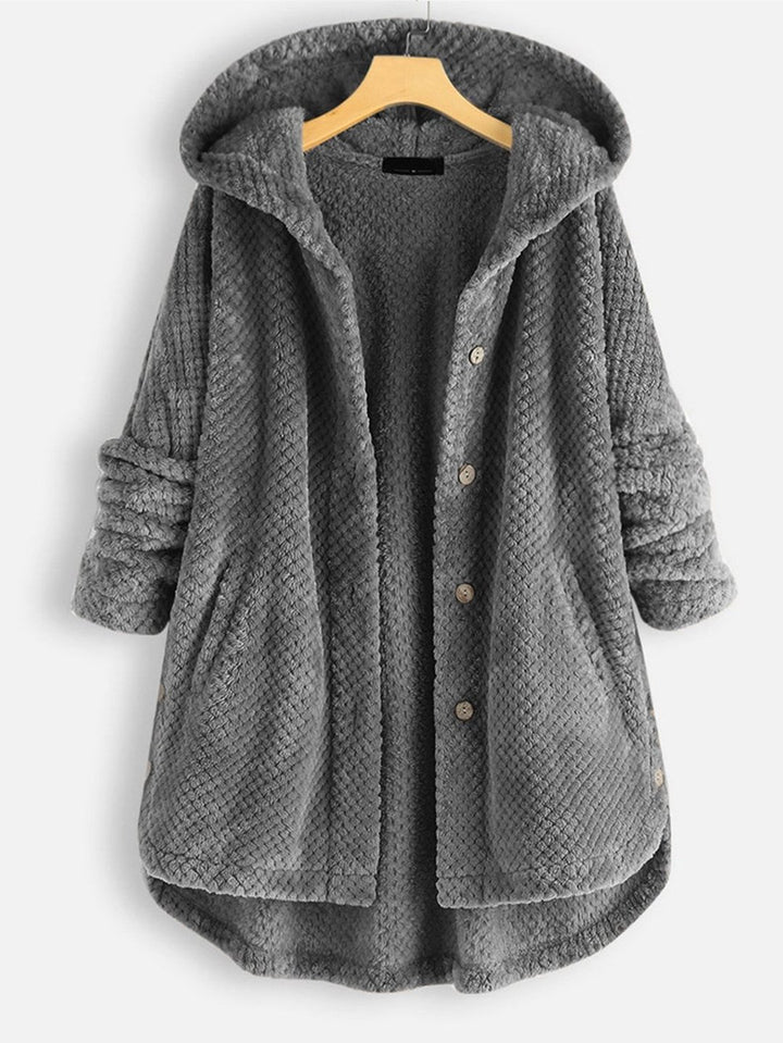 Winter Hooded Double Faced Fleece Sweater Coat