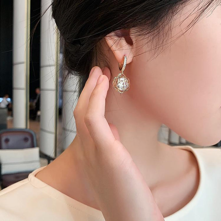 Fantasy Rose Fairy Earrings