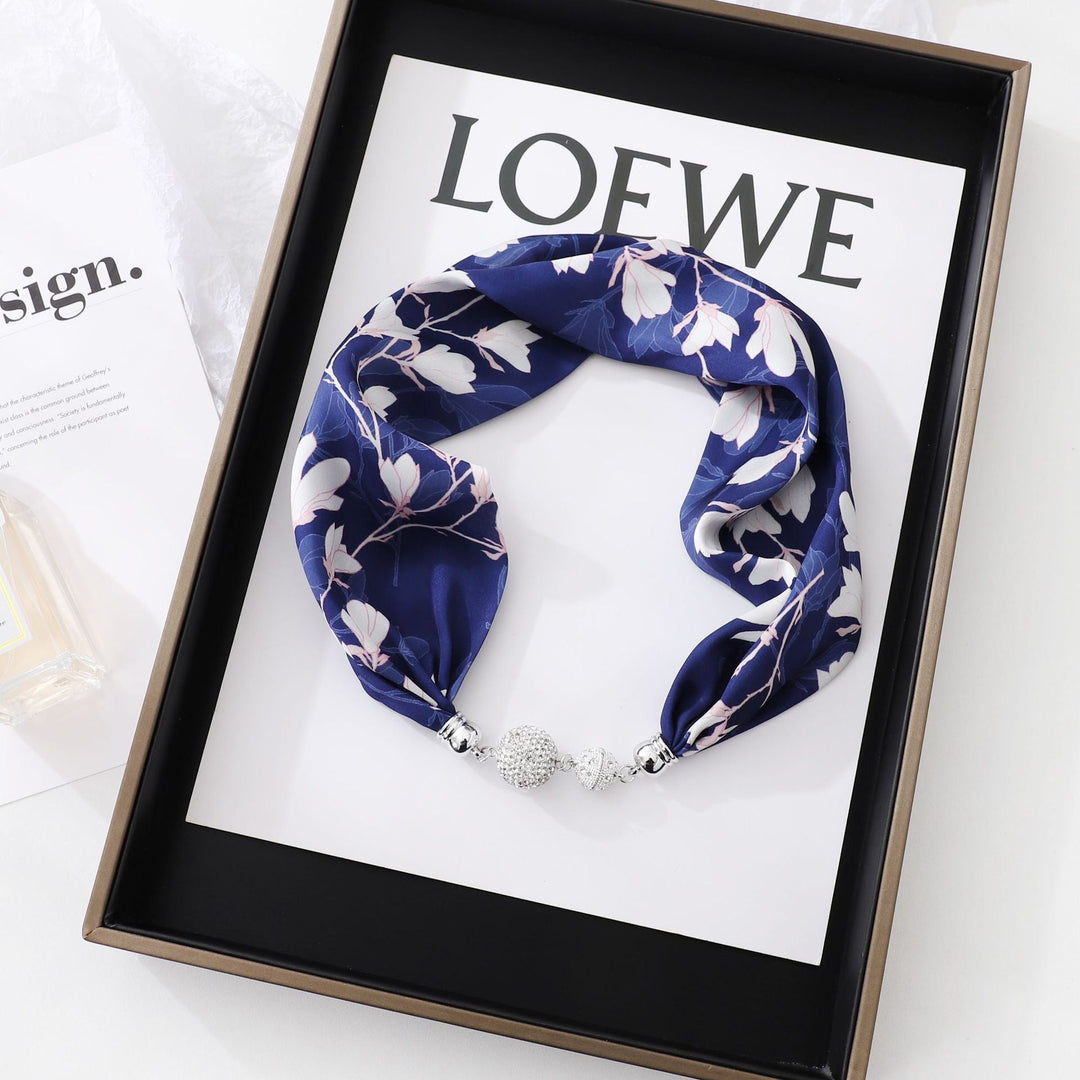 Magnetic Clasp Silk Scarf Hairband