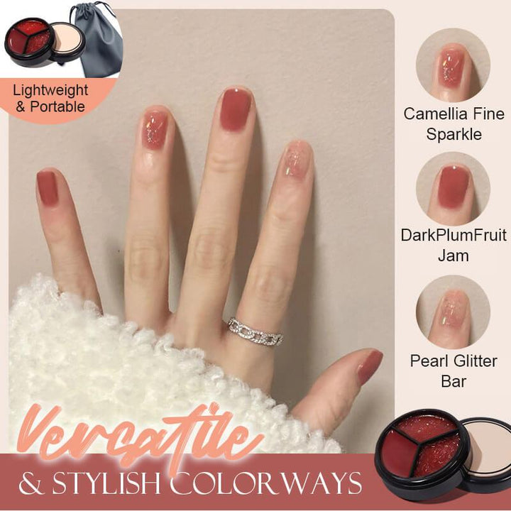 Solid Tri color Cream Nail Polish
