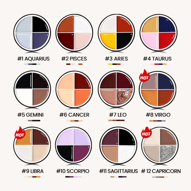 Twelve Constellation Series Four Color Solid Nail Polish